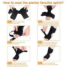 Amazon Com Plantar Fasciitis Night Splint Brace Drop Foot Orthotic Brace With Adjustable Strap For Plantar Fasciitis Night Splint Heel Spur Relief Heel Spurs