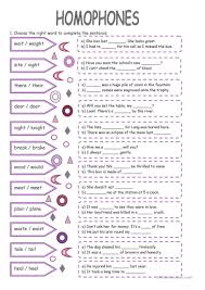 Homophones Homophones Worksheets Homophones Confusing Words