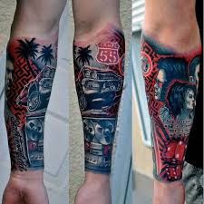 70 Car Tattoos For Men Cool Automotive Design Ideas Car Tattoos Tattoos For Guys Tattoo Sleeve Men