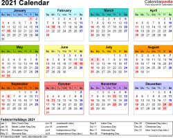 Wincalendar comes with a free desktop calendar & date picker for windows, word & excel. 2021 Calendar Free Printable Excel Templates Calendarpedia