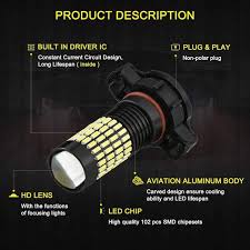 Auxito Psx24w 2504 Led Fog Light Bulb Or For Drl 2800 Lumens 4014 102