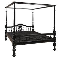 Black 4 Poster Bed Frame King Size Antique Black Four Post Canopy Style Bed Bed Styling Black Bed Frame Black Bedding