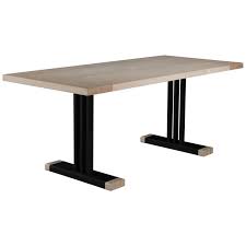 Shop light maple dining table set from pottery barn. Maple Dining Table With Black Steel And Maple Legs Trumbull Dining Table For Sale At 1stdibs