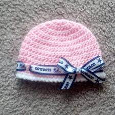 Pink Dallas Cowboys Beanie With Ribbon By Yarnheadbyallison 17 00 Dallas Cowboys Cowboys How Bout Them Cowboys
