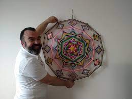 Tanrinin Gozu Mandala Rainbow Mandala Kilim Halilar