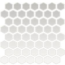 Everything you need for your next mosaic tile project + free shipping! Daltile Color Wheel Mosaic Hexagon Arctic White