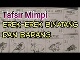 Kumpulan angka tafsir mimpi menurut erek erek 2d 3d 4d, ramalan arti mimpi menurut priimbon jawa, dan tafsir mimpi menurut islam lengkap. Tafsir Mimpi Erek Erek Binatang Dan Barang Youtube