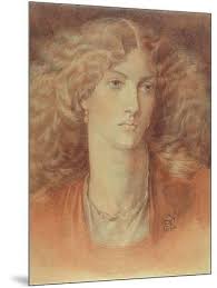 Head of a Woman, Called Ruth Herbert, 1876 (Red and Black Chalk