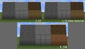 What do you think of the new texture? Comparison Of Cobble Stone Oak Textures Between 1 13 1 12 With Beta Textures And 1 14 R Minecraft