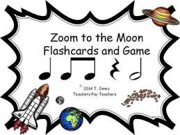 Zoom To The Moon Half Note Music Rhythm Concept Game Teaching Music Ideas Elementary Music Games Teaching Music