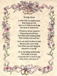 Mother S Day Cards For Sisters Deceased Bh105 To My Sister From The Bride To Her Sister Wedding Poems Wedding Speech Wedding Day Quotes