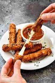 Easy Homemade Mozzarella Sticks Recipe Mozzarella Sticks Homemade Mozzarella Sticks Homemade Recipes Dessert