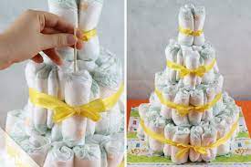 Ich wollte sie mit einer windeltorte überraschen. Windeltorte Selber Machen Und Basteln Anleitung Mit Bildern Talu De