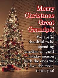 I give thanks to you, o lord my god, with my whole heart, and i will. Big Tree Merry Christmas Card For Great Grandpa Birthday Greeting Cards By Davia