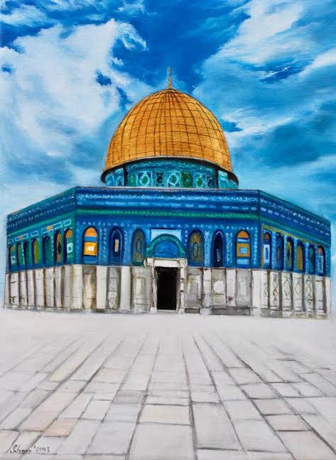 Dome of the rock (Qubbat al Sakhra) Painting by Muhammad Suleman Rehman | Saatchi Art Norway