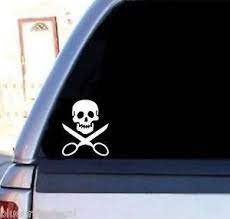 hair stylist hairdresser skull scissors window decal sticker car truck suv ebay barber accessories sticker wall art vinyl graphics