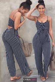Black And White Striped Romper Plus Size Chic Women Jumpsuit Fashion Fashion Outfits Chic Outfits
