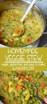 Easy Veggie Stew Recipe Vegan Pea Soup Elavegan Veggie Stew Recipes Vegan Vegetable Soup Vegetarian Stew