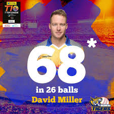 It is understandable malan would rather be half the world away, in the caribbean, but he has not lost sight. T10 League David Miller Scores The Highest Score So Far Facebook