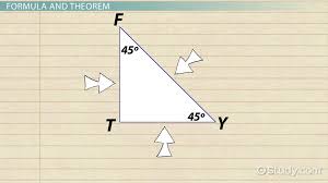 The other interesting properties of the 45 45 90 triangles are: 45 45 90 Triangle Theorem Rules Formula Geometry Class Video Study Com