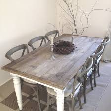 I love how they took mismatched chairs and placed them around it. Country Farmhouse Dining Tables Come In Various Styles So You Can Choose The One Shabby Chic Dining Tables Farmhouse Style Dining Table Rustic Kitchen Tables
