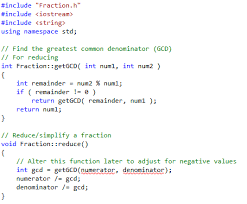 Solved #Include #Include #Include #Include "Fraction . H" | Chegg.com