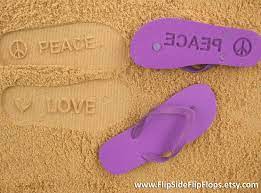 peace love flip flops sand imprint available in 140 color etsy peace and love personalized flip flops unique items products