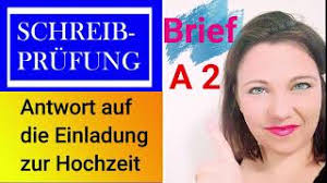 Brief schreiben einladung hochzeit b1. Brief Schreiben Prufung A2 B1 Einladung Zur Hochzeit Das Thema Musst Du Schreiben Konnen Youtube