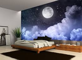 Night Sky Moon Clouds Dark Stars Wall Mural Photo Wallpaper Giant Wall Decor Yatak Odasi Dekorasyon Fikirleri Ic Tasarim Hayallerdeki Odalar