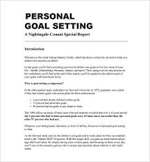 Personal Goal Examples Goal Setting Template Goals Template Career Goals Examples