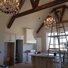 cathedral ceilings in kitchen with wood