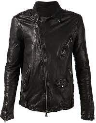 2 125 Giorgio Brato Crumpled Biker Jacket Black Leather Biker Jacket Designer Jackets For Men Stylish Jackets