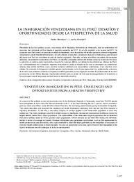 Venezolanos en perú protestan contra fraude electoral del régimen de maduro. Document Per La Inmigracion Venezolana En El Peru Vista Desde Una Perspectiva De Salud Articulo