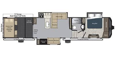 2015 Keystone Raptor 412TS floorplan