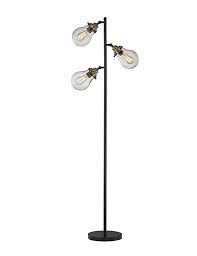 Amazon Com Leezm Modern Glass Shade Floor Lamp For Living Rooms Bedrooms Office With Reading Light Mid Centur Modern Glass Shades Led Bulb Lamps Living Room