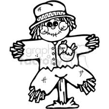 Black And White Scarecrow Clipart Commercial Use Gif Eps Svg Clipart 144754 Graphics Factory