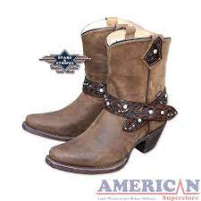 Der cowboystiefel, wie wir ihn heute kennen, entstand aus zwei vorbildern: Damen Cowboystiefel Westernstiefel Westernstiefelette Braun Stars St 175 00