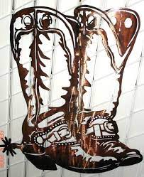 Cowboy Western Steel Art Metal Scroll Wall Art Plasma Cutter Art Steel Art