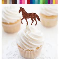 Don't forget to stock up on toys! Custom Horse Glitter Cupcake Toppers Personalised Horse Themed Party Decor Party Decor Cowboy Party Decor Farm Party Decorations Cake Decorating Supplies Aliexpress