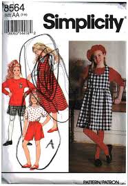 Beginner (only knits and purls), stairway knitting pattern, stairway pattern, stairway stitch. Simplicity 8564 Girls Jumper In Two Lengths Shorts Top Top Sized For Stretch Knits Only Size Aa 7 14 Uncut Sewing Pattern