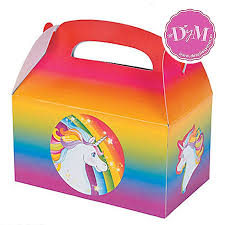 Envío de 24 a 48 horas. Cajas Para Chuches Unicornios