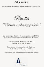 Invitacion Inauguracion Exposicion Ripolles En El Invitaciones Inauguracion Exposiciones Inauguracion