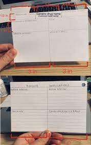 Drug cards should contain concise, reliable, and convenient drug information. Pin On School