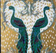 Peacock ONYX Marble & Glass Mosaic 3D Wall Art (Natural Stone) Hand made