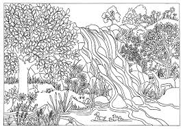There is a large increase in color books designed for adults in the last 6 or 7 years. Coloring Pages Nature Landscape Forest Mountains Sea Island