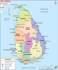 Political Map Of Sri Lanka Illustrates The Surrounding