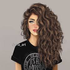 Pin By Keth Horie On Girls Cartoon Art Beautiful Girl Drawing Digital Art Girl Curly Girl Hairstyles