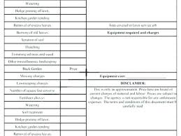 landscape pricing sheet philadelphiagaragedoors co