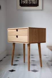 Caravelle tiny vintage mid century night stand alarm clock. Mid Century Modern Solid Oak Nightstand With Double Drawers Etsy In 2021 Scandinavian Side Table Oak Nightstand Mid Century Modern Bedside Table