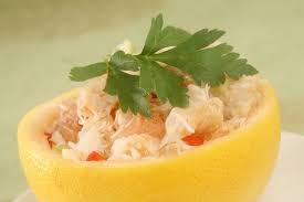 Salade De Pamplemousse Pomme Ariane Et Crabe Recette Salade Recette Salade Recette